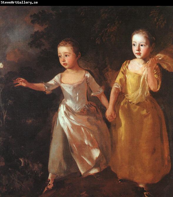 Thomas Gainsborough The Painter's Daughters Chasing a Butterfly